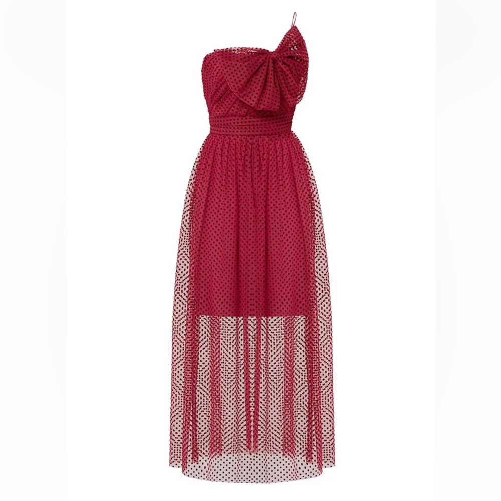 ML Monique Lhullier Polka Dot Fantasy Dress Size 10R (runs small)